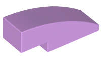 Lego (U) ~ Slope Curved 3 x 1 ~ [Medium Lavender]