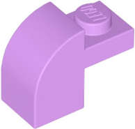 Lego (N) ~ Slope Curved 2 x 1 x 1 1/3 with Recessed Stud ~ [Medium Lavender]