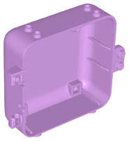 Lego (N) ~ Container Box 3 x 8 x 6 2/3 Half Back ~ [Medium Lavender]