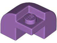 Lego (N) ~ Slope Curved 2 x 2 x 1 1/3 Corner Round with Recessed Stud ~ [Medium Lavender]