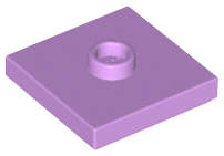 Lego (N) ~ Plate Modified 2 x 2 with Groove and 1 Stud in Center (Jumper) ~ [Medium Lavender]