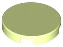Lego (N) ~ Tile Round 2 x 2 with Bottom Stud Holder ~ [Yellowish Green]
