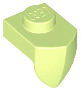 Lego (U) ~ Plate Modified 1 x 1 with Tooth Vertical ~ [Yellowish Green]