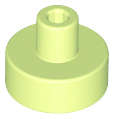 Lego (N) ~ Tile Round 1 x 1 with Bar and Pin Holder ~ [Yellowish Green]