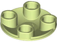 Lego (N) ~ Plate Round 2 x 2 with Rounded Bottom (Boat Stud) ~ [Yellowish Green]