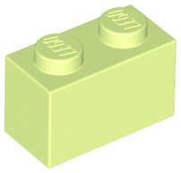Lego (N) ~ Brick 1 x 2 ~ [Yellowish Green]