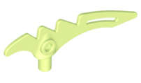 Lego (U) ~ Minifigure Weapon Crescent Blade Serrated with Bar ~ [Yellowish Green]