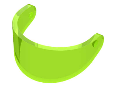 Lego Used - Minifigure Visor Standard~ [Trans-Neon Green]