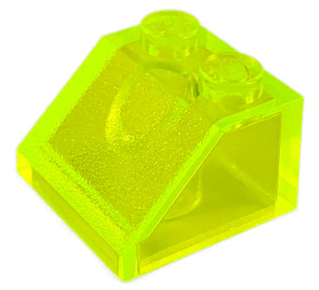 Lego (U) ~ Slope 45 2 x 2 ~ [Trans-Neon Green]