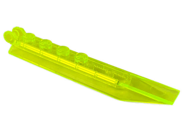 Lego (U) ~ Hinge Plate 1 x 8 with Angled Side Extensions 9 Teeth and Rounded P ~ [Trans-Neon Green]