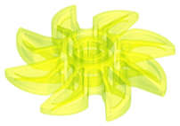 Lego (U) ~ Propeller 8 Blade 5 Diameter ~ [Trans-Neon Green]