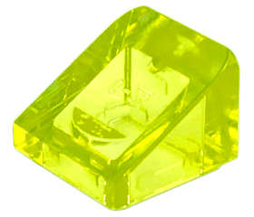 Lego (U) ~ Slope 30 1 x 1 x 2/3 ~ [Trans-Neon Green]