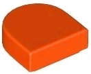 Lego (N) ~ Tile Round 1 x 1 Half Circle Extended ~ [Reddish Orange]