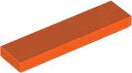 Lego (N) ~ Tile 1 x 4 ~ [Reddish Orange]