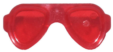 Lego (N) ~ Friends Accessories Sunglasses / Glasses with Small Pin ~ [Trans-Red]