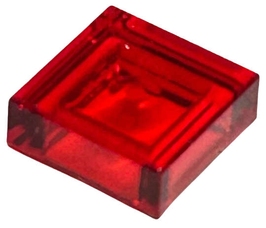 Lego (N) ~ Tile 1 x 1 ~ [Trans-Red]