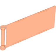 Lego (U) ~ Flag 7 x 3 with Bar Handle ~ [Trans-Neon Orange]