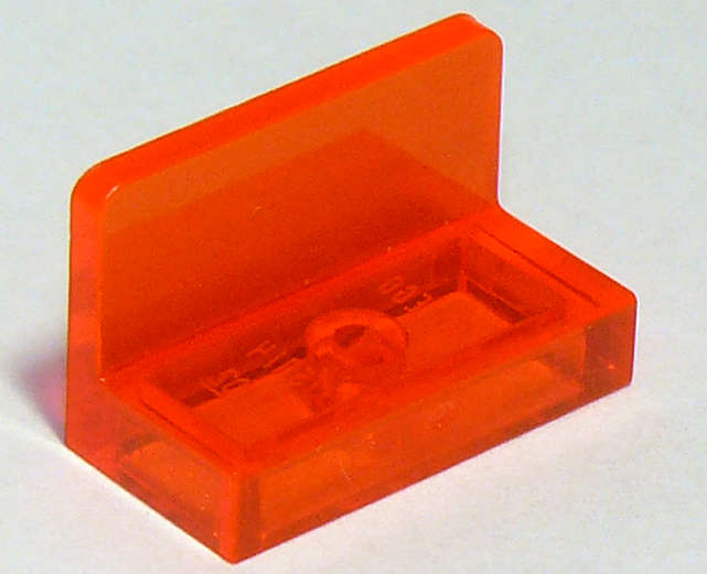 Lego (N) ~ Panel 1 x 2 x 1 with Rounded Corners ~ [Trans-Neon Orange]
