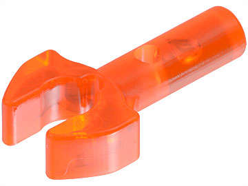 Lego (U) ~ Bar 1L with Clip Mechanical Claw - Cut Edges and Hole on Side ~ [Trans-Neon Orange]