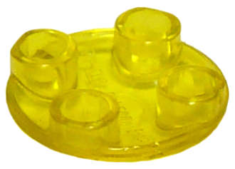 Lego (U) ~ Plate Round 2 x 2 with Rounded Bottom (Boat Stud) ~ [Trans-Yellow]