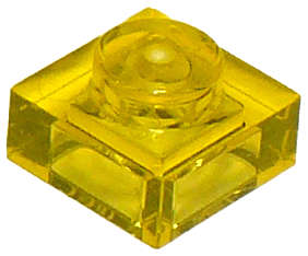 Lego (N) ~ Plate 1 x 1 ~ [Trans-Yellow]