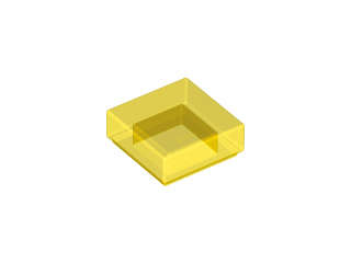 Lego (U) ~ Tile 1 x 1 ~ [Trans-Yellow]
