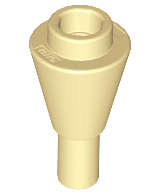 Lego (N) ~ Cone 1 x 1 Inverted with Bar ~ [Tan]