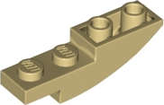Lego (N) ~ Slope Curved 4 x 1 Inverted ~ [Tan]
