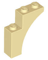 Lego (N) ~ Arch 1 x 3 x 3 ~ [Tan]