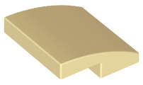 Lego (N) ~ Slope Curved 2 x 2 x 2/3 ~ [Tan]