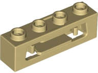 Lego (N) ~ Projectile Launcher 1 x 4 with Inside Clips (Disk Shooter) ~ [Tan]