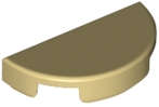 Lego (N) ~ Tile Round 1 x 2 Half ~ [Tan]