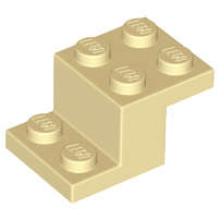 Lego (N) ~ Bracket 3 x 2 x 1 1/3 with Bottom Tube ~ [Tan]