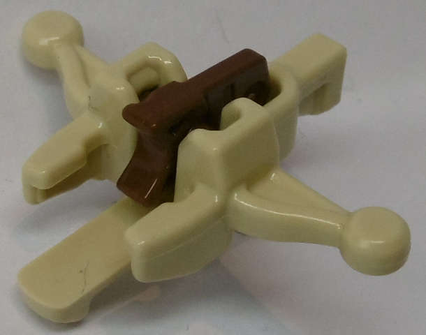 Lego NEW - Minifigure Weapon Crossbow with Mini Blaster / Shooter with Reddish BrownTrigger~ [Tan]