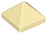 Lego (N) ~ Slope 45 1 x 1 x 2/3 Quadruple Convex Pyramid ~ [Tan]