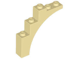 Lego (N) ~ Arch 1 x 5 x 4 - Continuous Bow ~ [Tan]