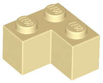 Lego (U) ~ Brick 2 x 2 Corner ~ [Tan]