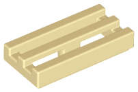 Lego (N) ~ Tile Modified 1 x 2 Grille with Bottom Groove ~ [Tan]