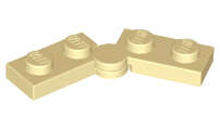 Lego (N) ~ Hinge Plate 1 x 4 Swivel (2429 / 2430) ~ [Tan]