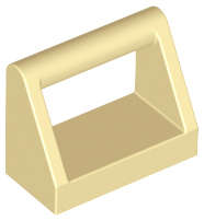 Lego (U) ~ Tile Modified 1 x 2 with Bar Handle ~ [Tan]
