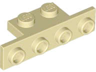 Lego (U) ~ Bracket 1 x 2 - 1 x 4 ~ [Tan]