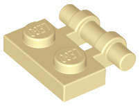 Lego (U) ~ Plate Modified 1 x 2 with Bar Handle on Side - Free Ends ~ [Tan]