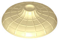 Lego (U) ~ Minifigure Headgear Hat Conical Asian with Raised Center ~ [Tan]