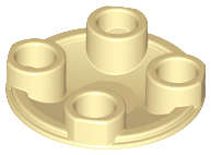 Lego (U) ~ Plate Round 2 x 2 with Rounded Bottom (Boat Stud) ~ [Tan]