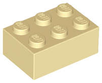 Lego (U) ~ Brick 2 x 3 ~ [Tan]