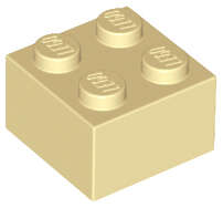 Lego (N) ~ Brick 2 x 2 ~ [Tan]