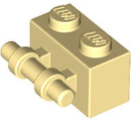 Lego (U) ~ Brick Modified 1 x 2 with Bar Handle on Side ~ [Tan]