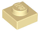 Lego (N) ~ Plate 1 x 1 ~ [Tan]