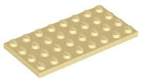 Lego Used - Plate 4 x 8~ [Tan]