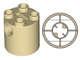 Lego (U) ~ Brick Round 2 x 2 x 2 Robot Body with Bottom Axle Holder (x Shape / + Orientatio ~ [Tan]